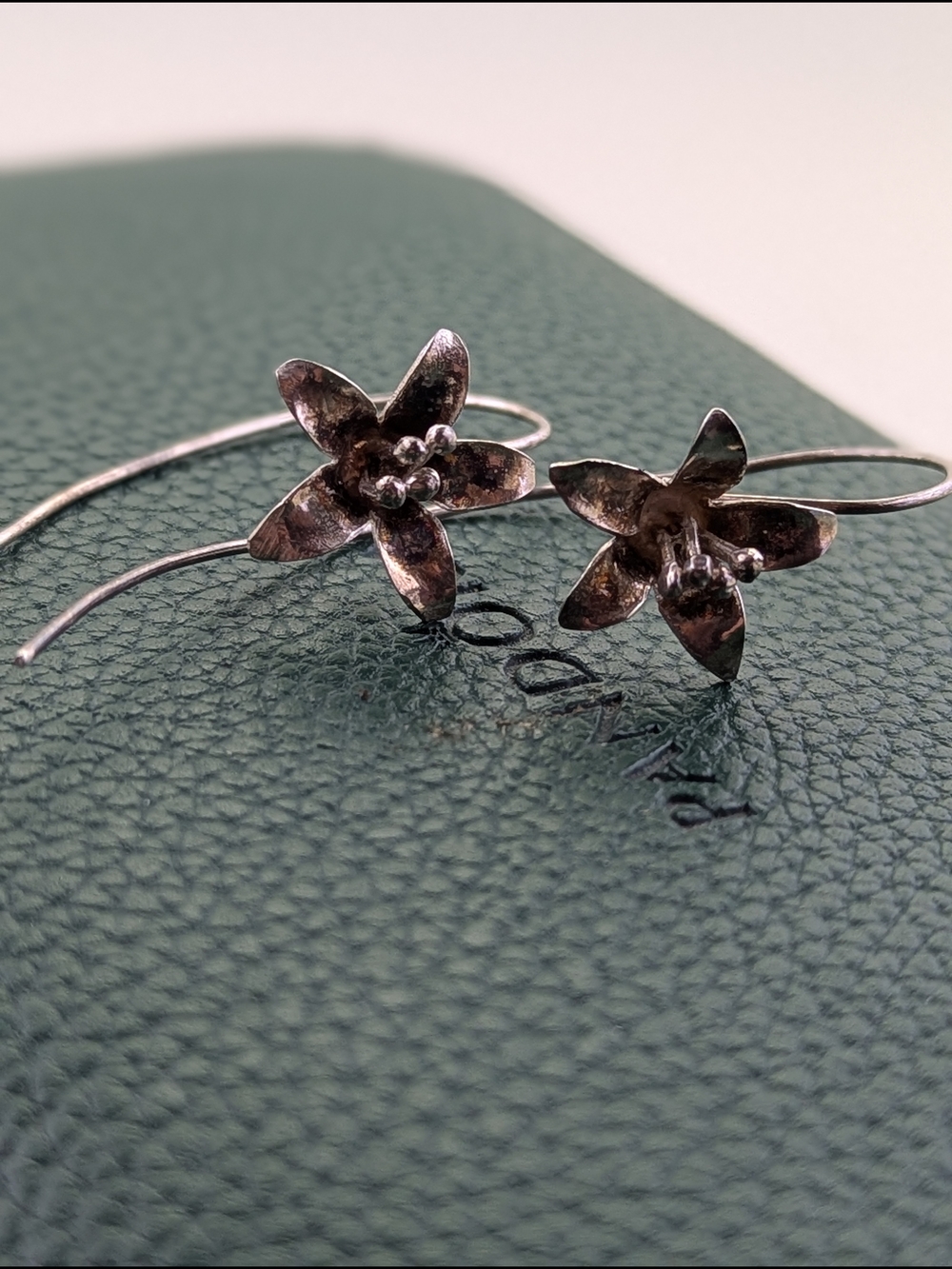 ✨ Vintage Sterling Silver Floral Threader Earrings ✨ - Picture 1 of 4